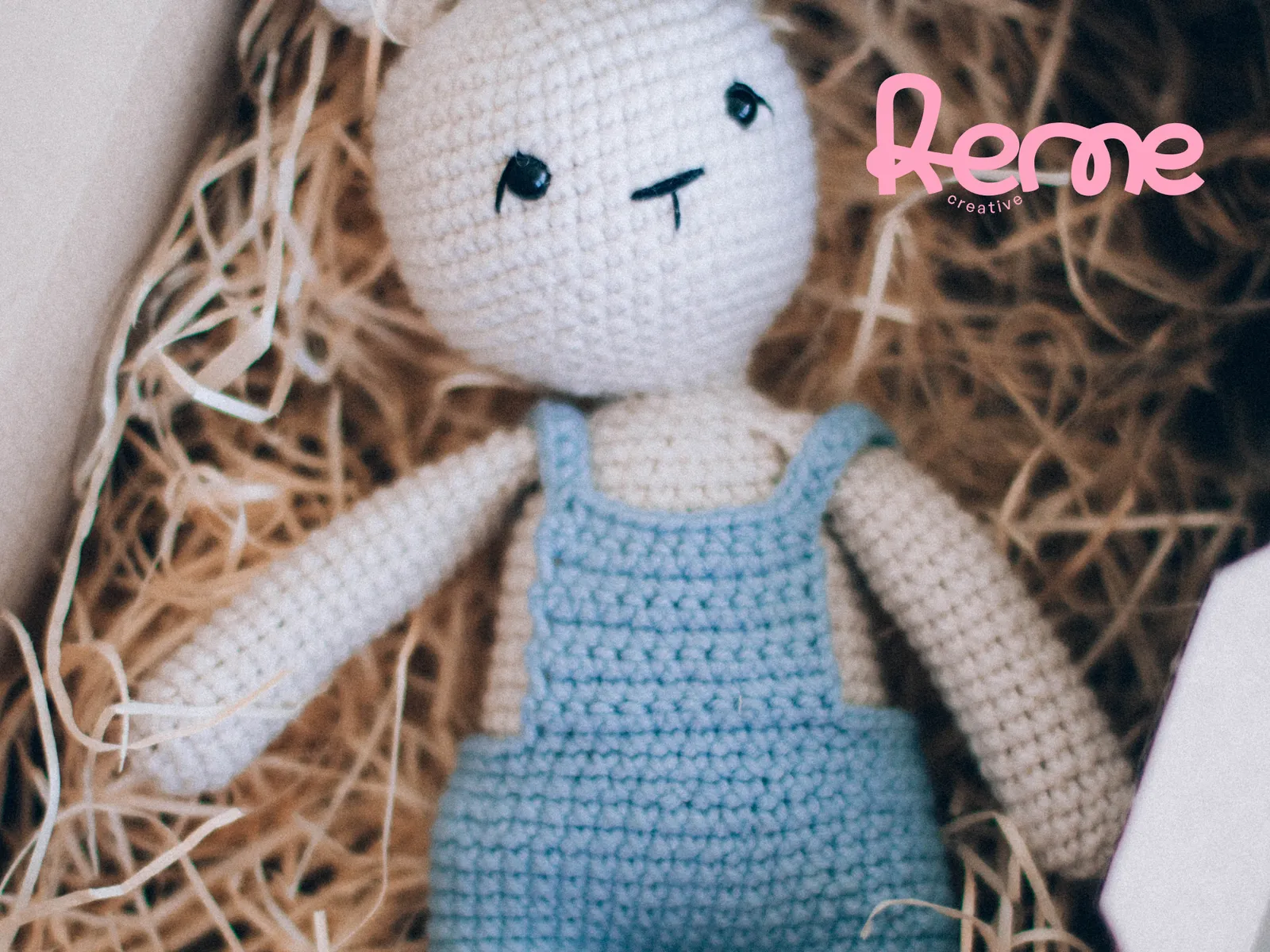 REME Creative crochet bunny with logo